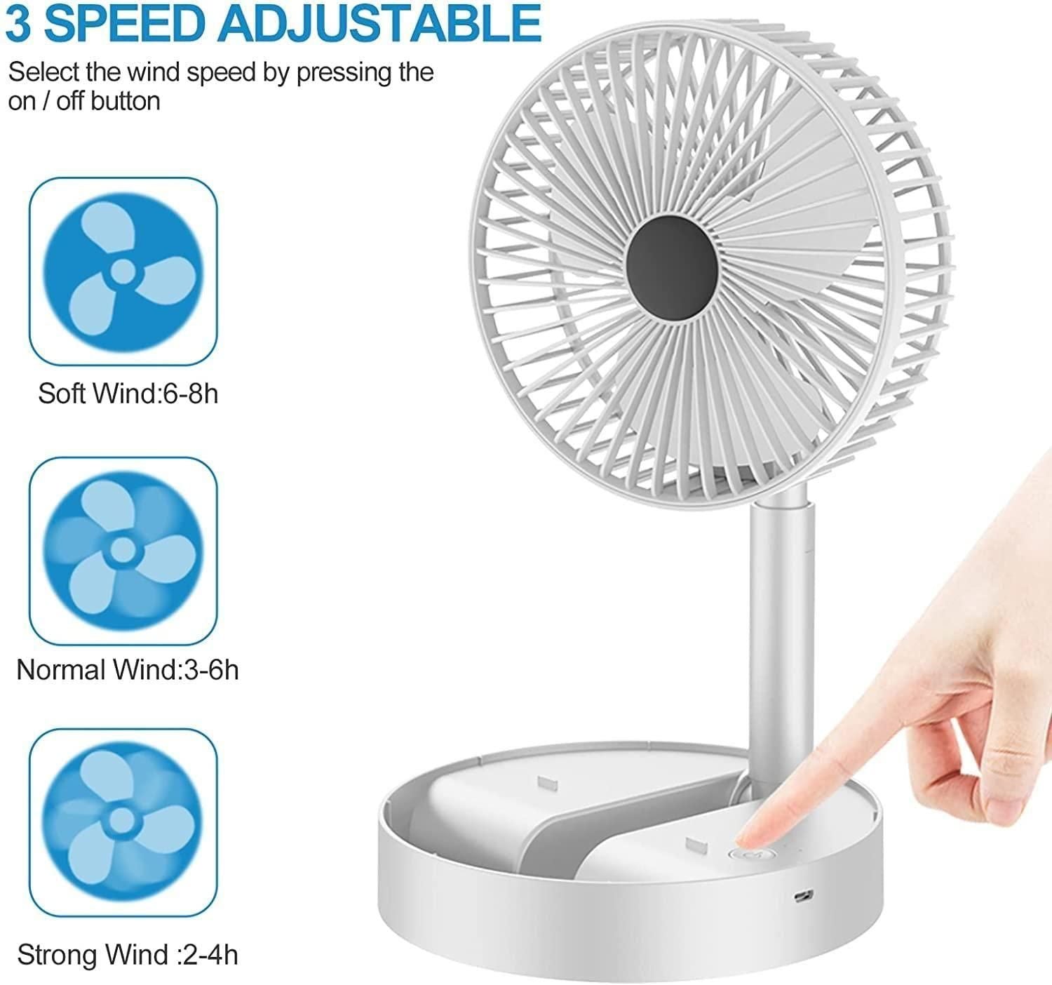 Portable Table Fan Rechargeable